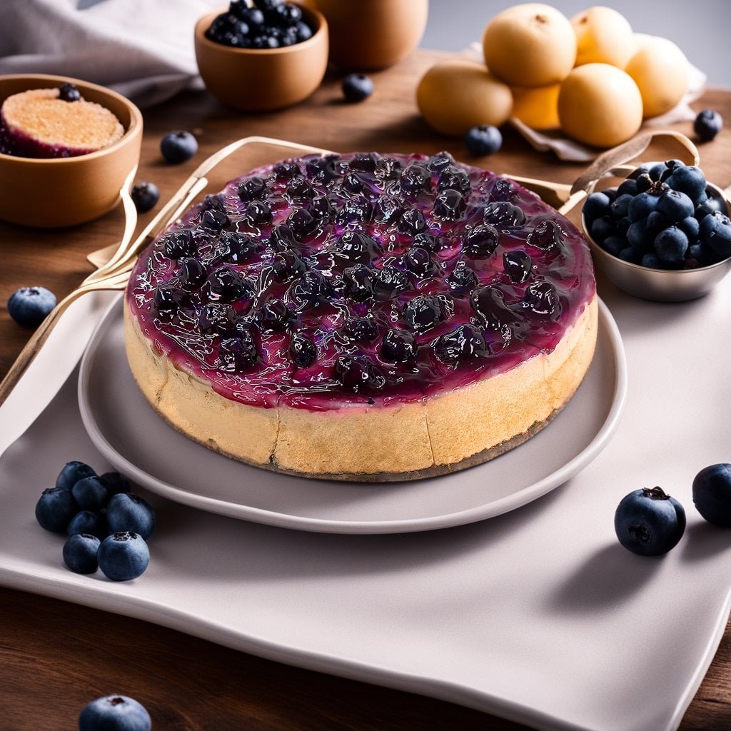 Andy Anand Indulgent Sugar Free Blueberry Cheesecake - Made with Fresh Cream, Perfectly Crafted, Best Cheese Cake For Celebrations & Dessert Lovers (2.8 lbs)