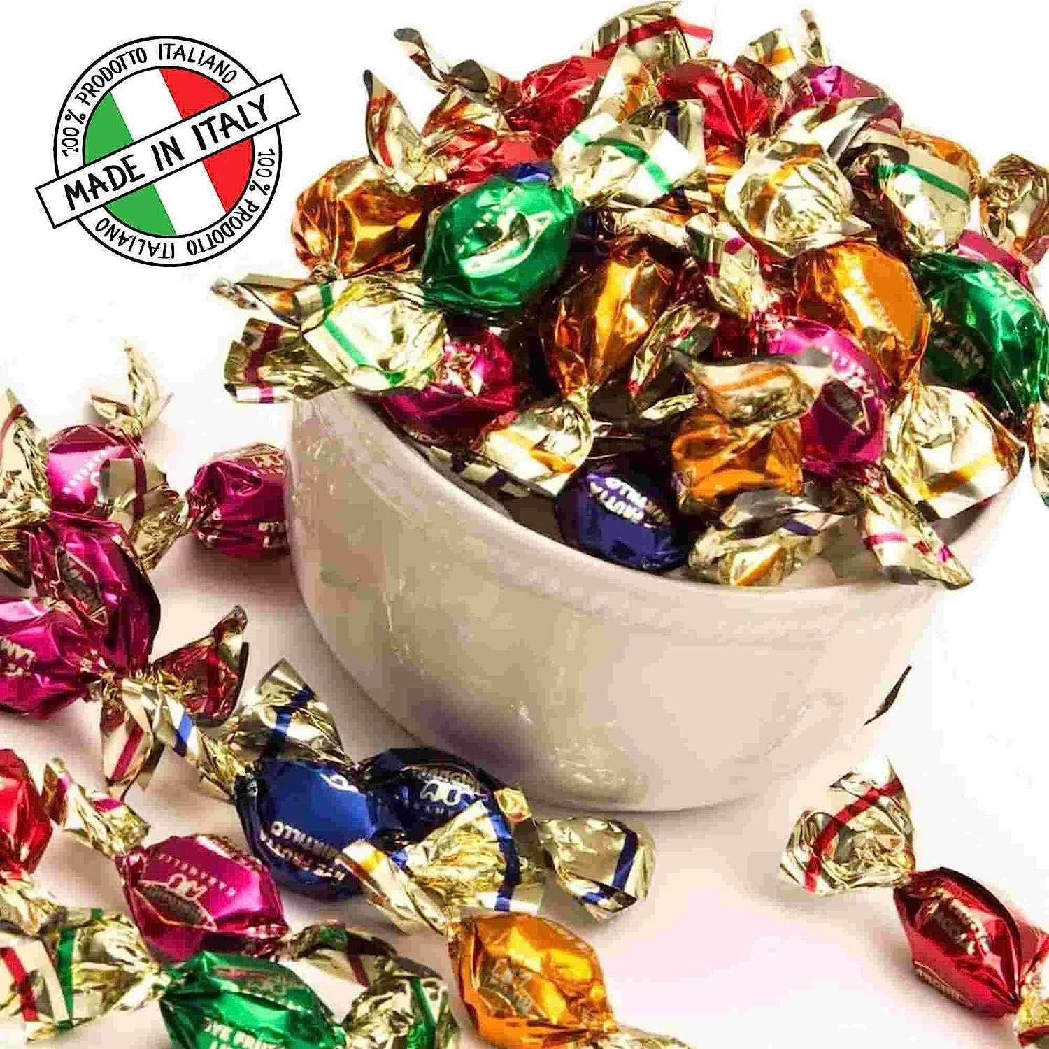 Andy Anand Italian Sugar Free Fruit Flavored Hard Candy – 92 Pieces Mega Pack (6 Flavors), Keto Friendly & Diabetic Friendly, Healthy Sugarless Candy Alternative – 7 oz