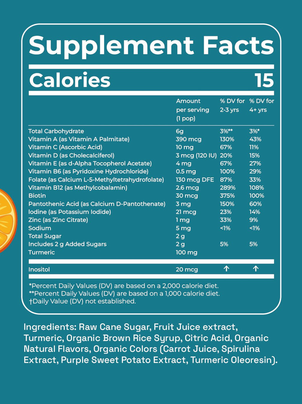 Andy Anand Low Calorie Lollipops with Multi Vitamins fruit flavored, Kids Love Them! 8.8 oz, Kids Multivitamin Pops, Sweetened with real fruit Juice