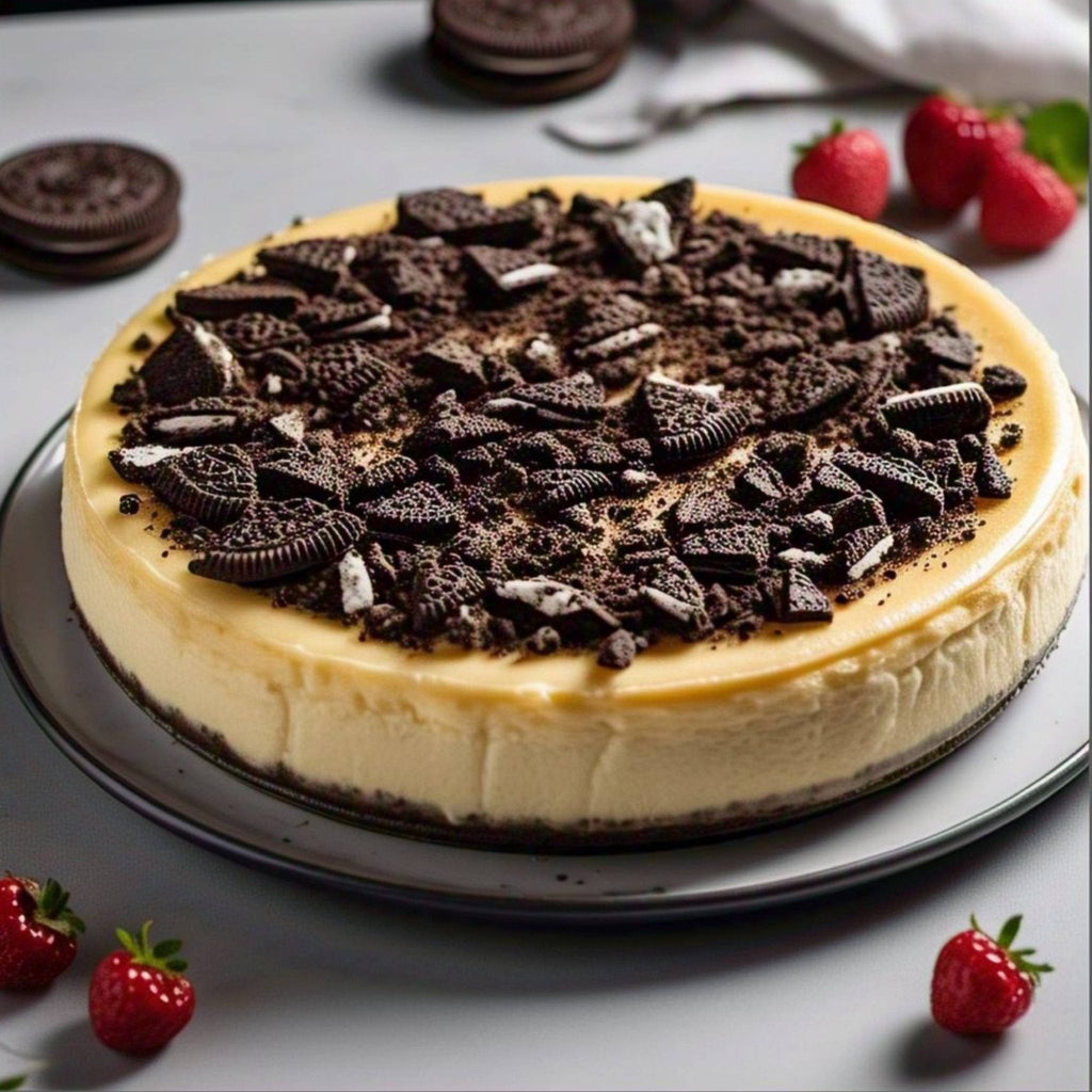 Andy Anand Sugar Free Dark Chocolate Chip Cheesecake 9” – Fresh Cream Cheese, Diabetic Friendly, Handmade, No Preservatives, 2.8 lb