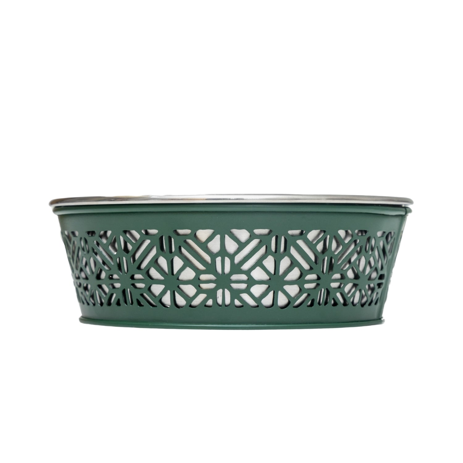 Country Living Set of 2 Stainless Steel Dog Bowls – Farmhouse Style, Ideal for Small to Medium Dogs