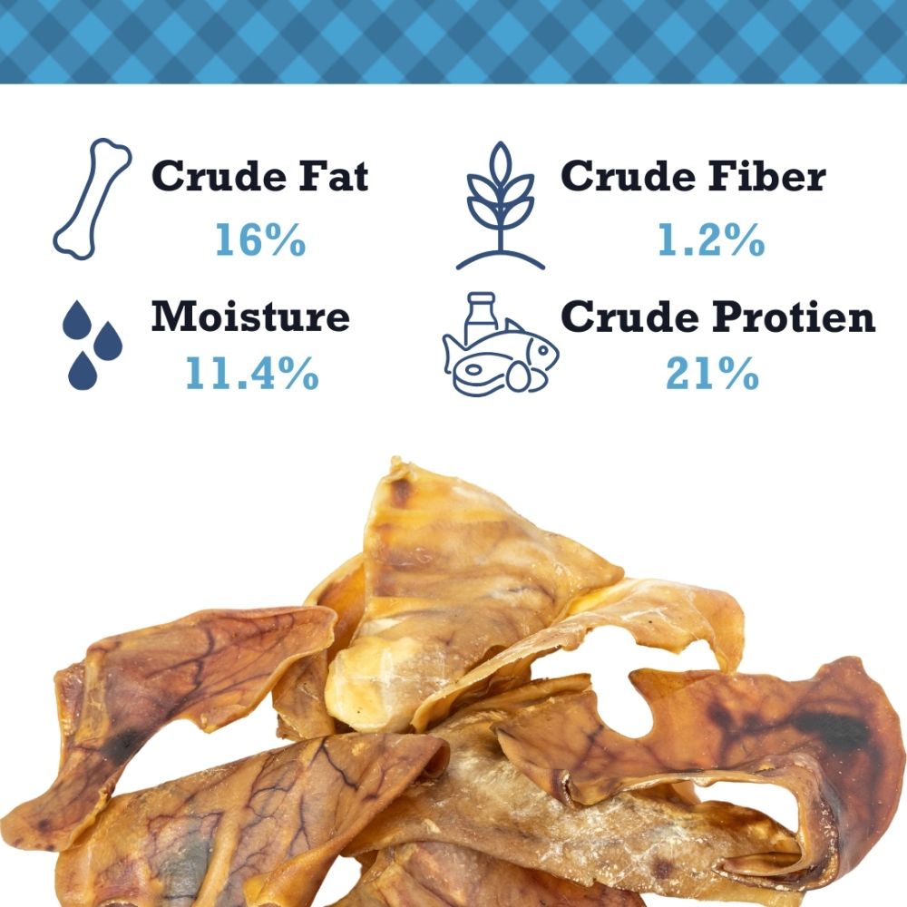 Country Living Whole Pig Ears Dog Treats – 100% Natural, Premium Pork Chews for Dental Care – (15-Pack)