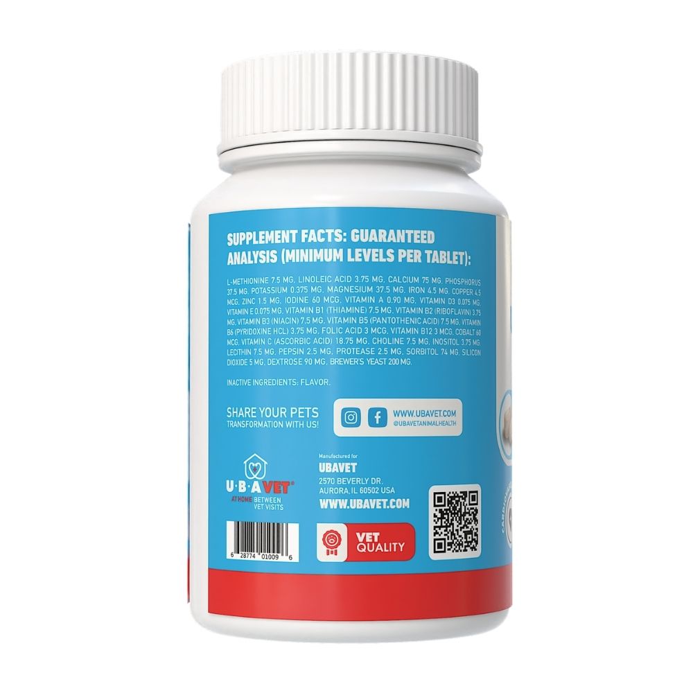 UBAVET Immune Support Daily Multi-Vitamin & Mineral Tablets for Dogs – 90 ct