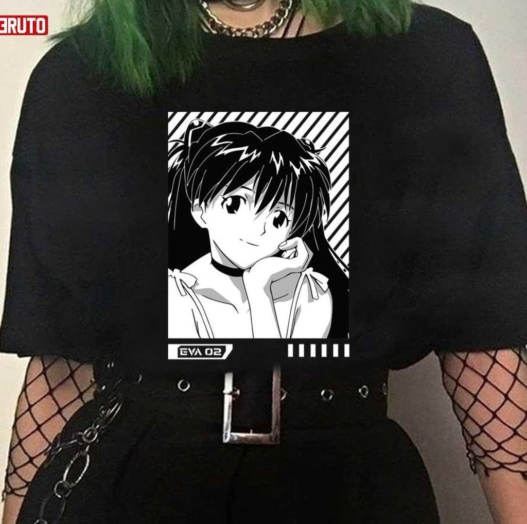 02 Asuka Langley Soryu Neon Genesis Evangelion Retro Style Unisex T-Shirt