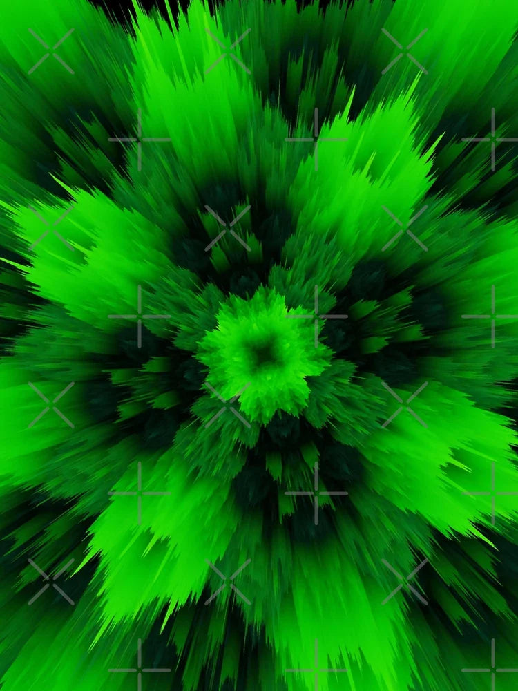 Green 3d pop up flowers