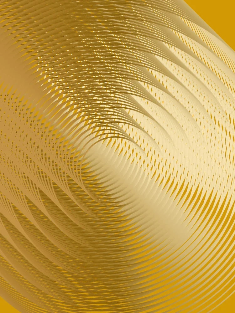 Digital yellow gold 3D art