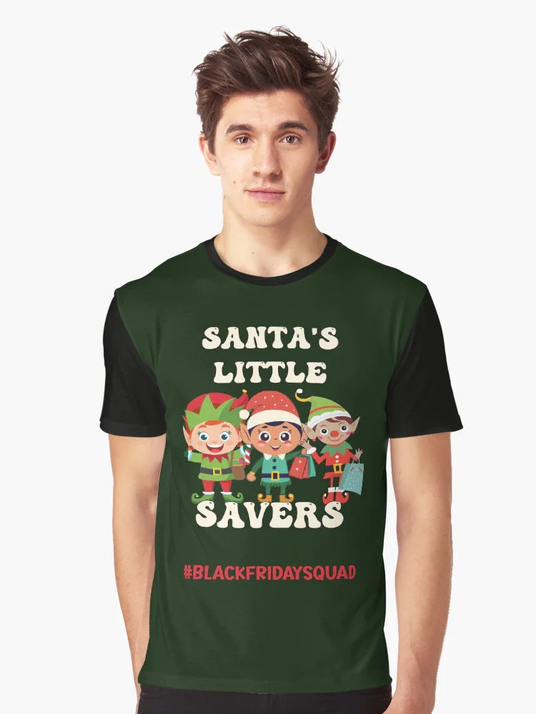 Funny Black Friday Squad Santa's Little Savers Christmas