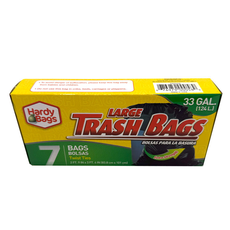 33 Gallon Trash Bags - 7 Count