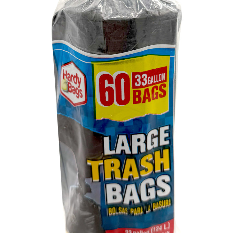 33 Gallon Large Trash Bags Roll - 60 Count