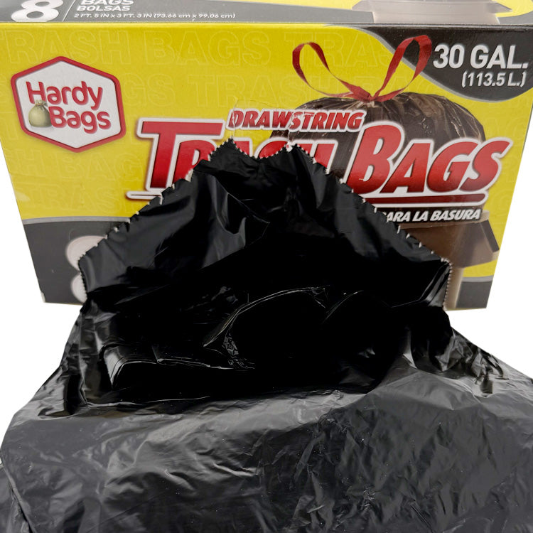 30 Gallon Draw String Trash Bags (8 count)