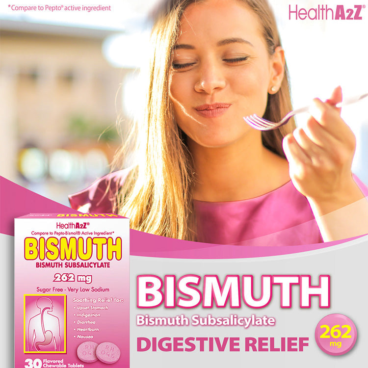 A2Z Pink Bismuth (12 Chewable Tablets)