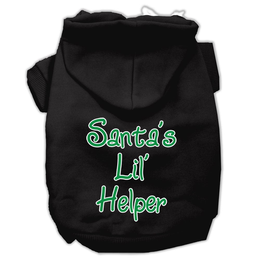 Christmas Pet Hoodie Screen Printed, "Santa's Lil Helper"