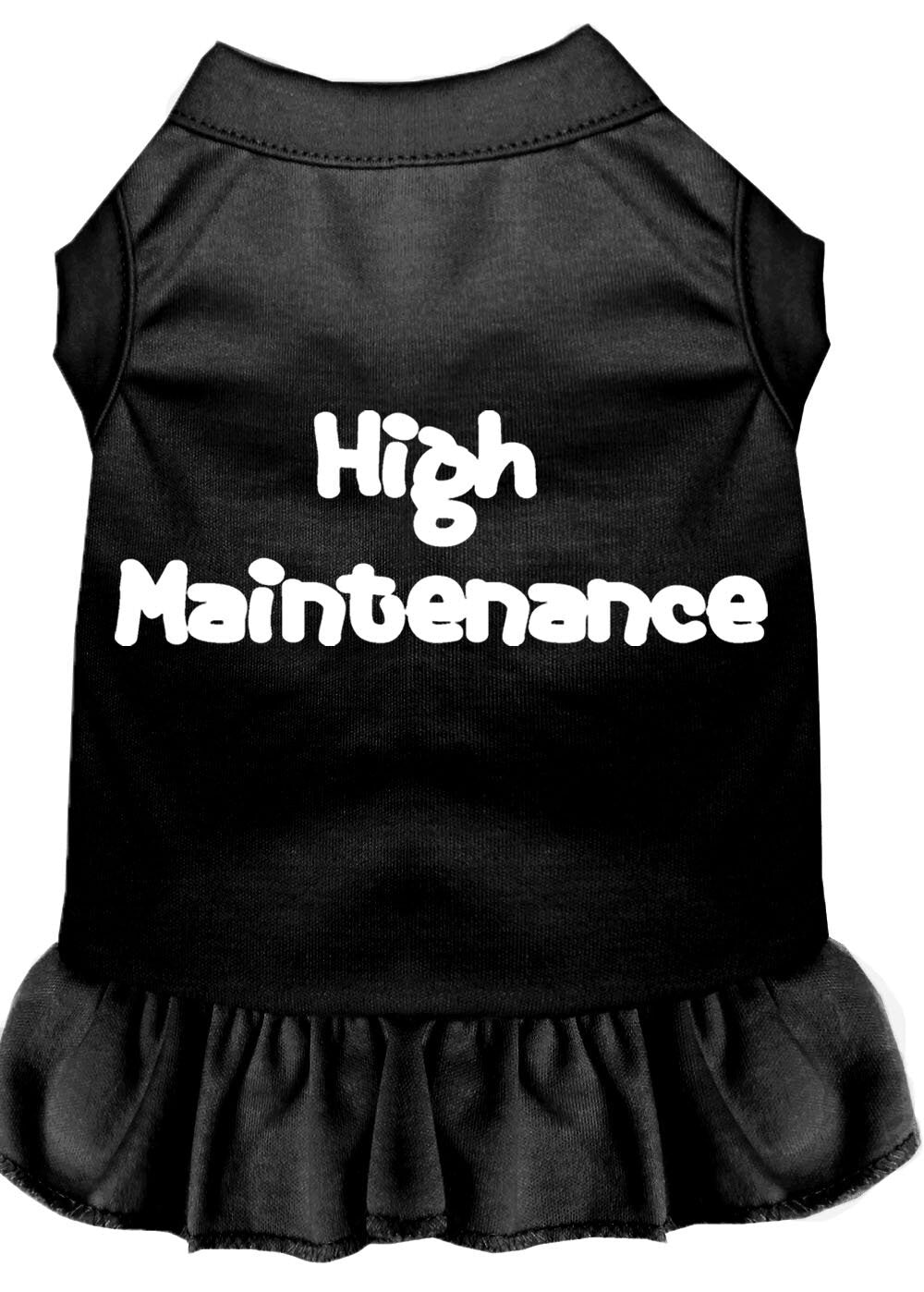 Pet Dress Screen Printed, "High Maintenance"