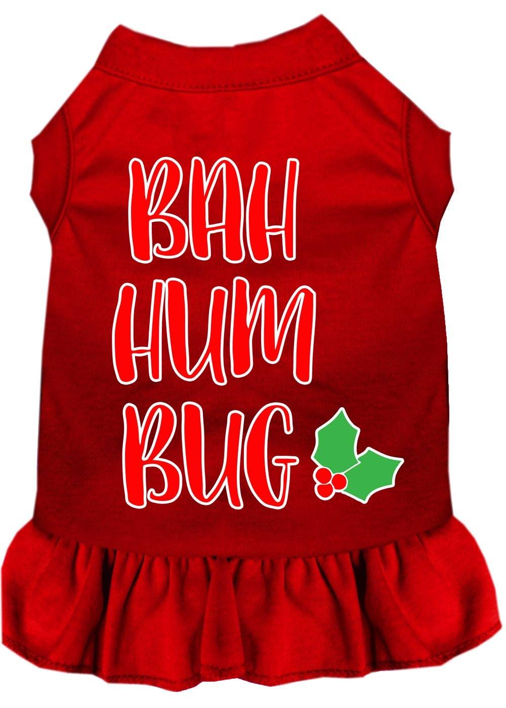 Christmas Pet Dress Screen Printed, "Bah Humbug"