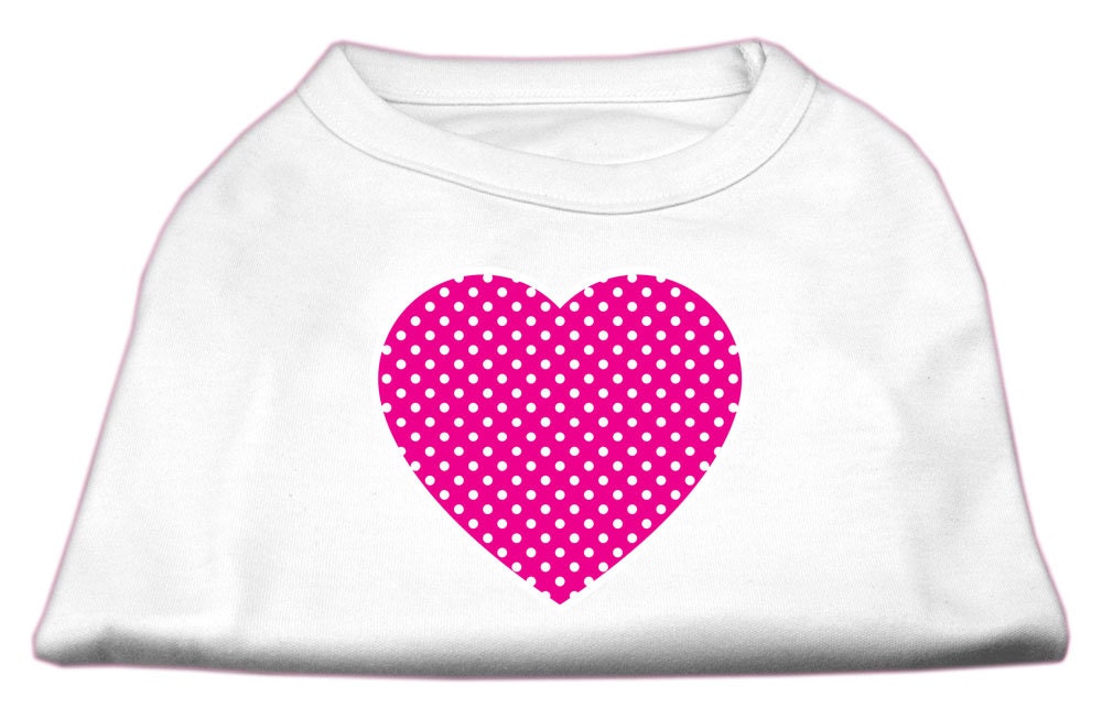 Pet Shirt "Pink Swiss Dot Heart"