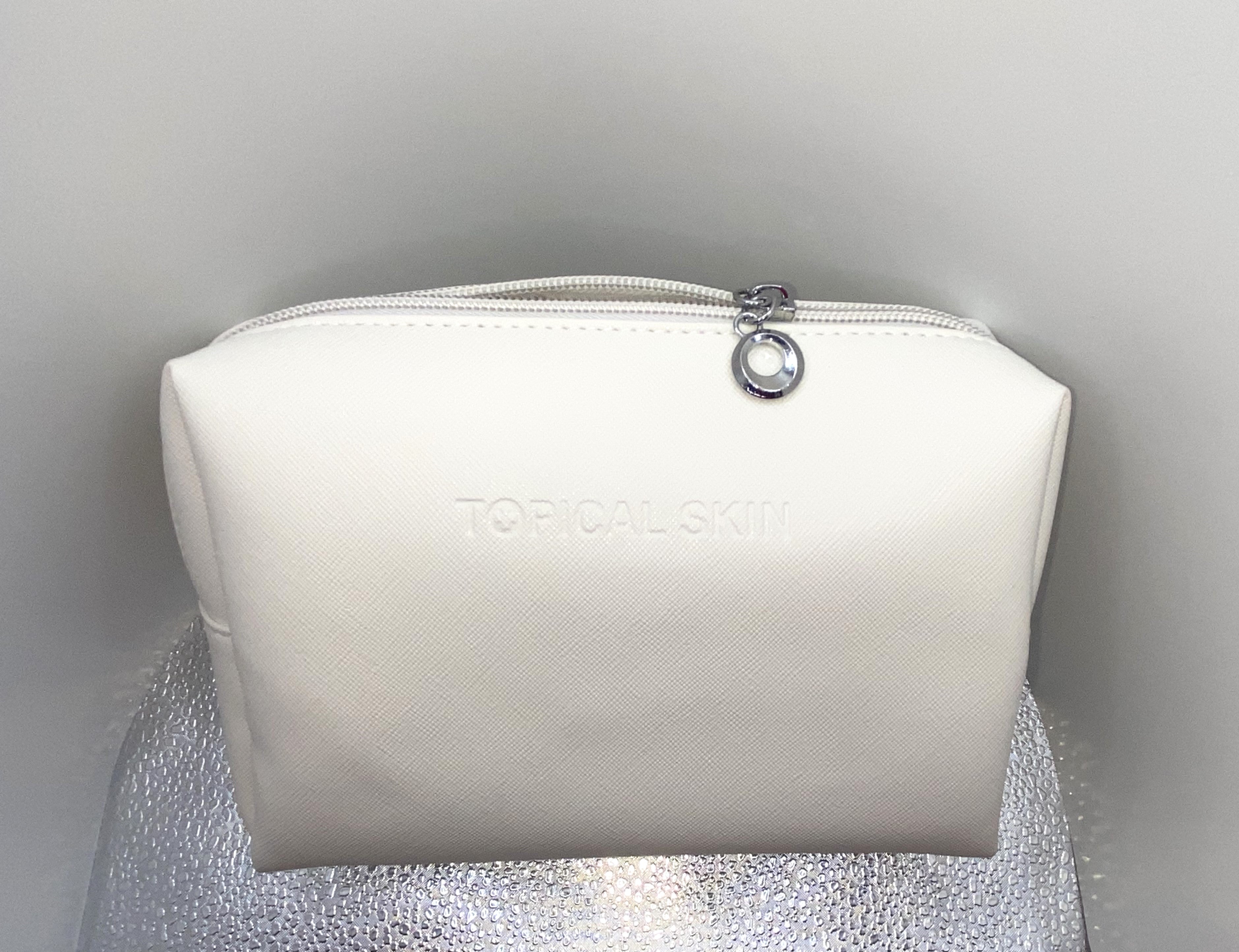 Vegan Saffiano Leather Classic Cosmetic Bag