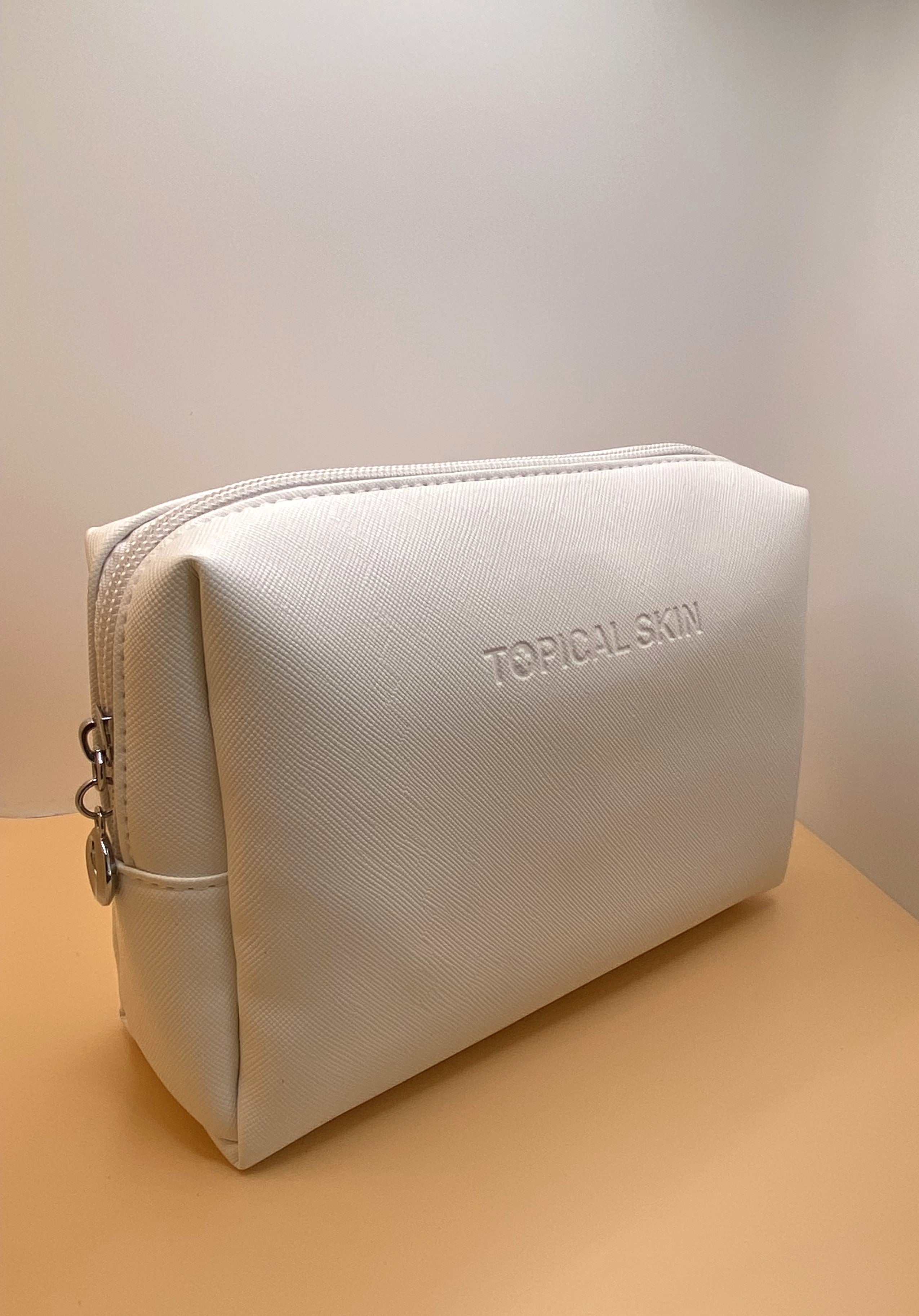 Vegan Saffiano Leather Classic Cosmetic Bag