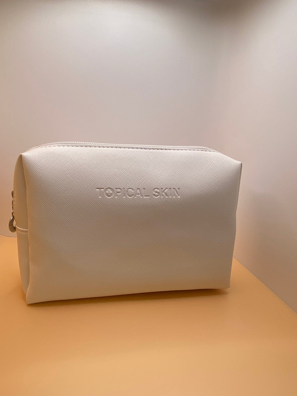 Vegan Saffiano Leather Classic Cosmetic Bag