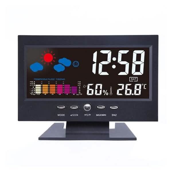 LCD Color Screen Digital Backlight Snooze Alarm Clock