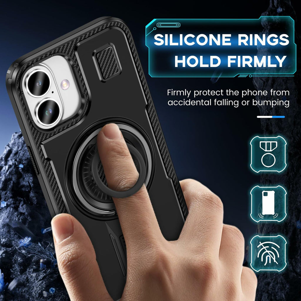 Amytor Designed for iPhone 16 Plus Case, Heavy Duty [15 FT Military Grade Drop