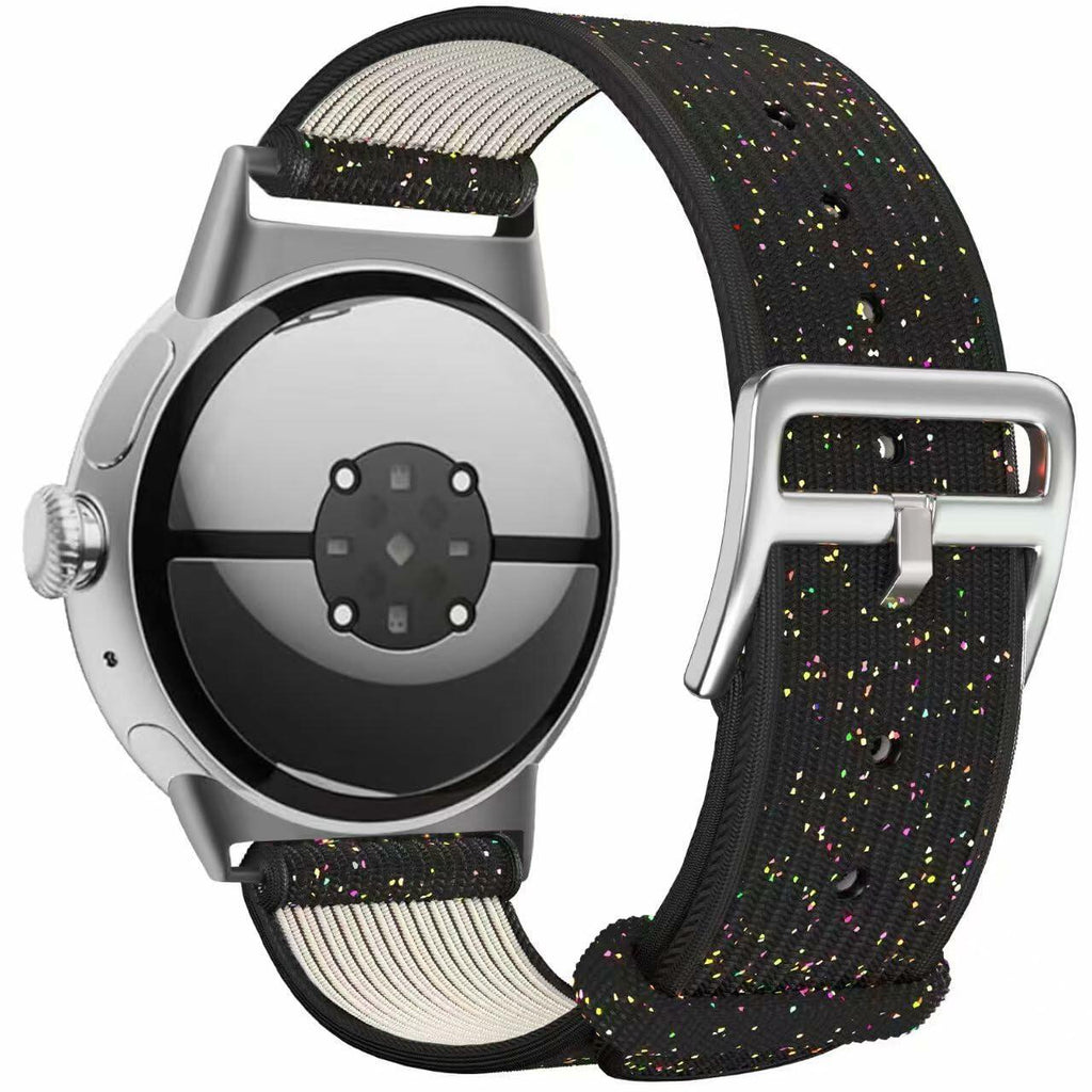 SKCC Nylon Bands for Google Pixel Watch 2 & 3 41mm Black Adjustable