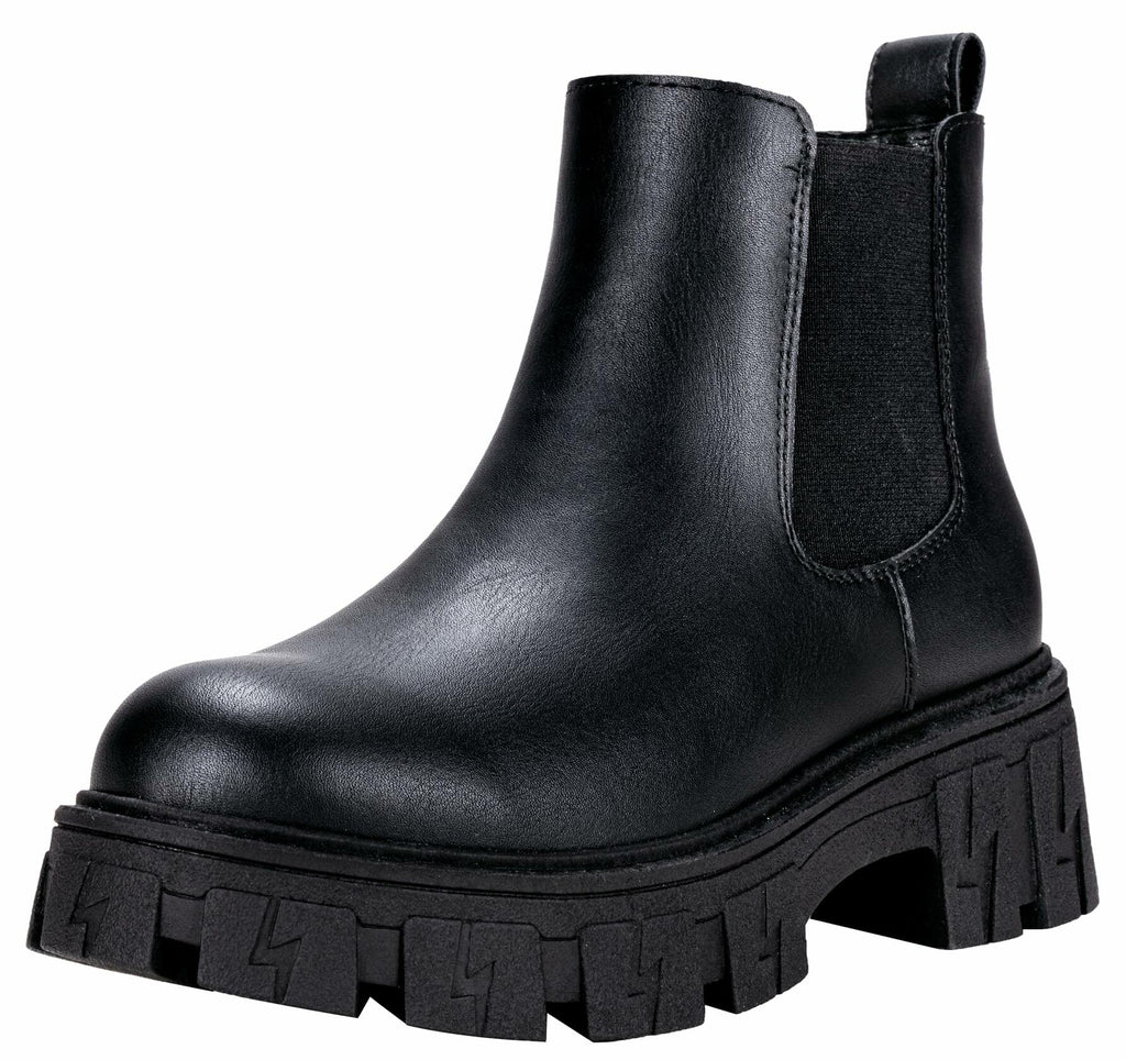 Jeossy Women's Nude Chelsea Combat Boots DJY9620, Platform, Size 9