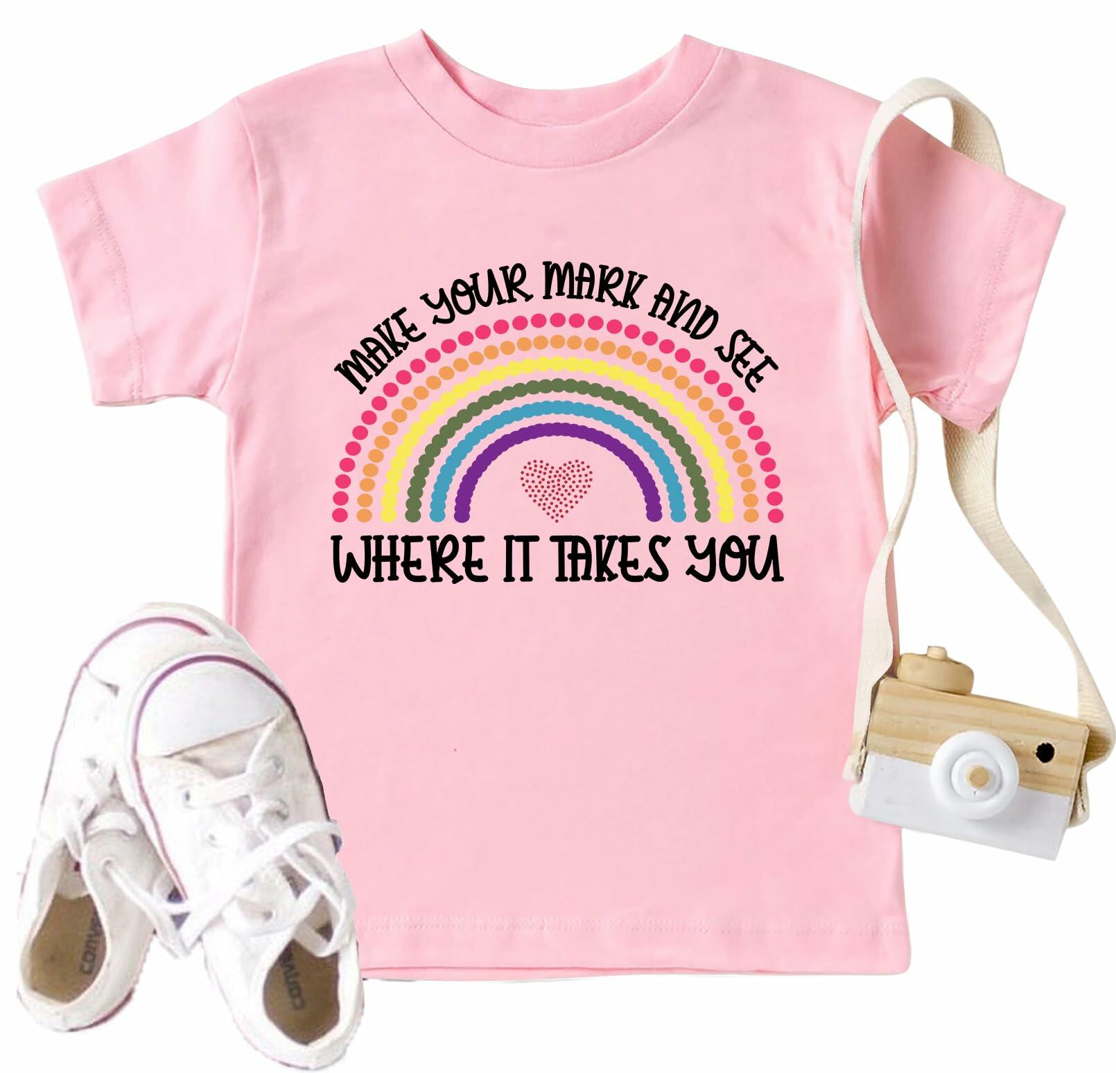 CAZYCHILD Dot Day Kids T-Shirt Rainbow Toddler Tee 2024 Girls Boys