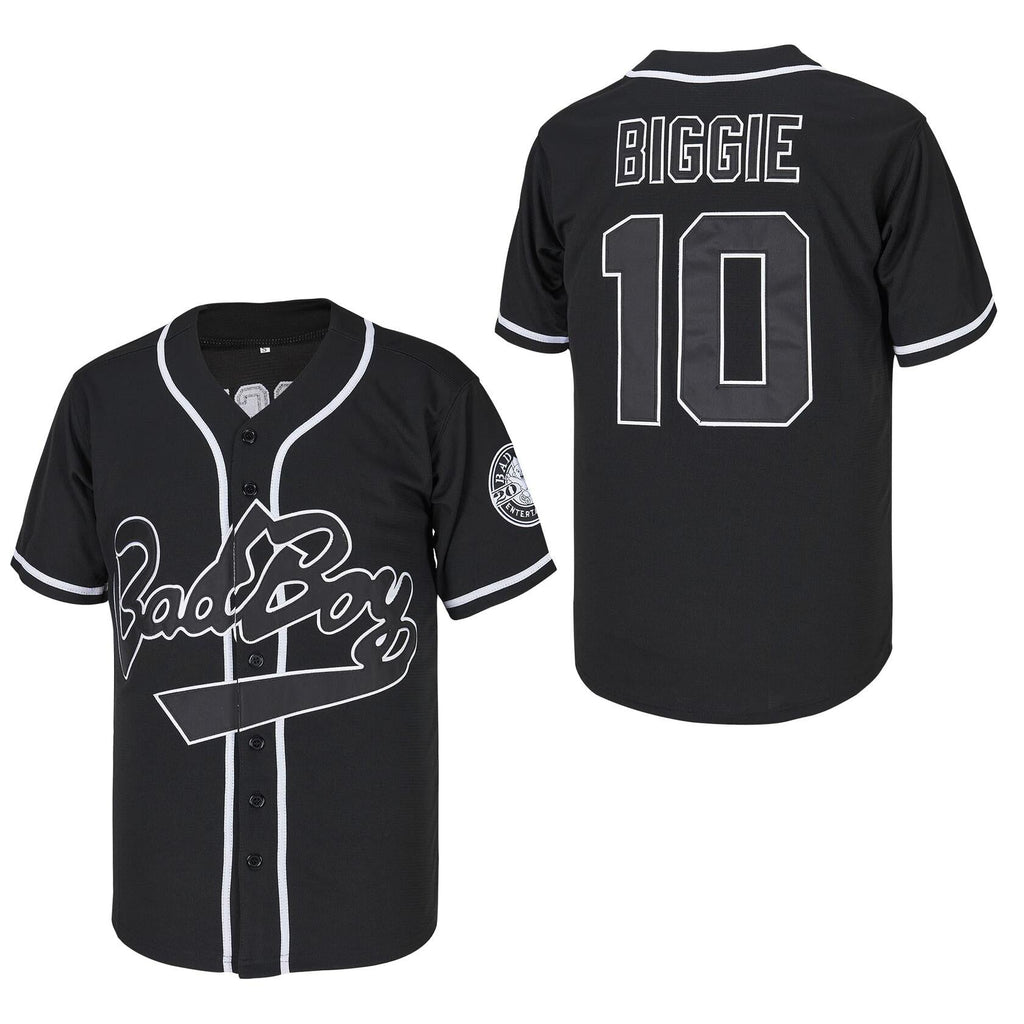 ACAIL Biggie Bad Boy Movie Baseball Jersey Stitched Black Size M