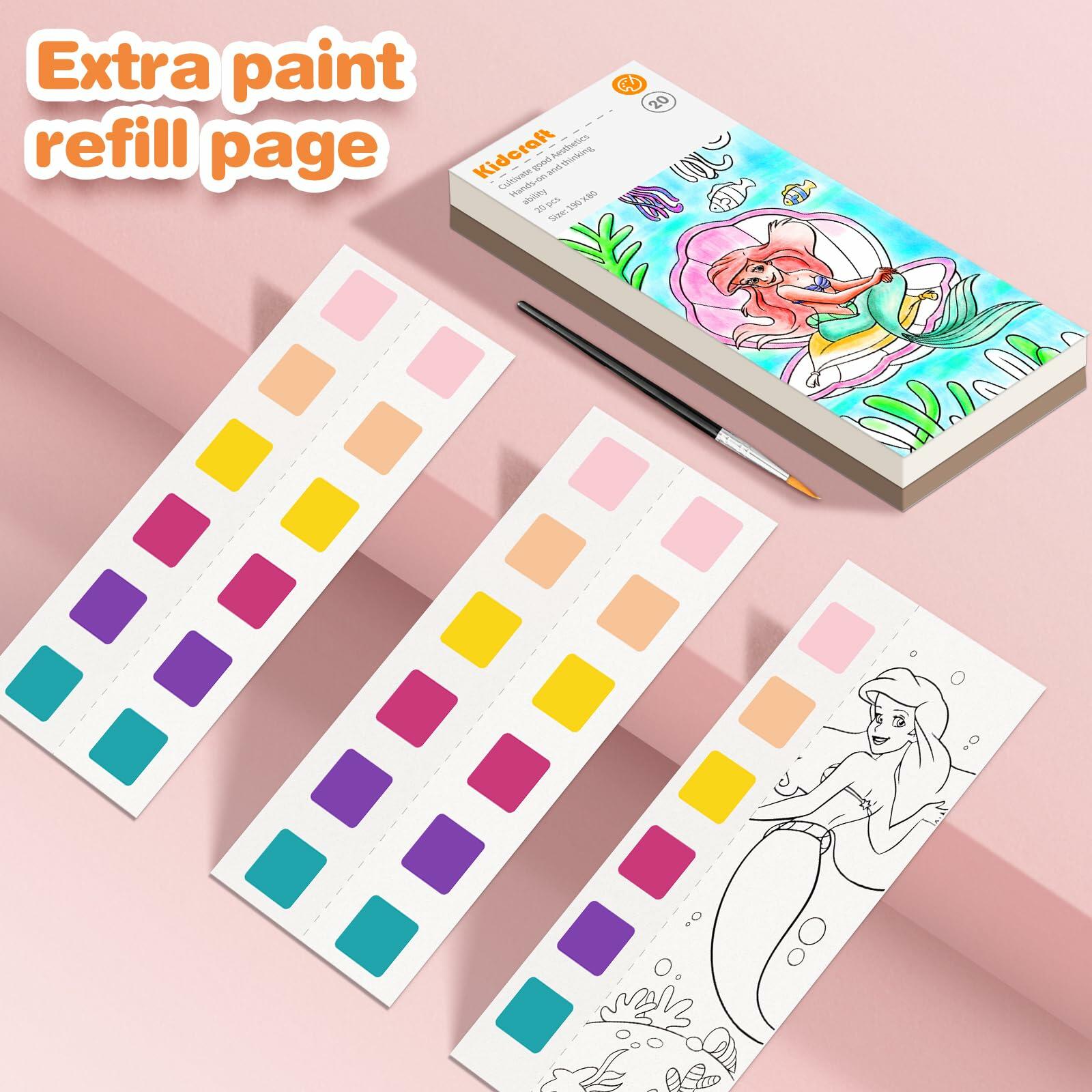 Paint with Water Mermaid Coloring Book Kit Travel Toy Mess Free for Kids