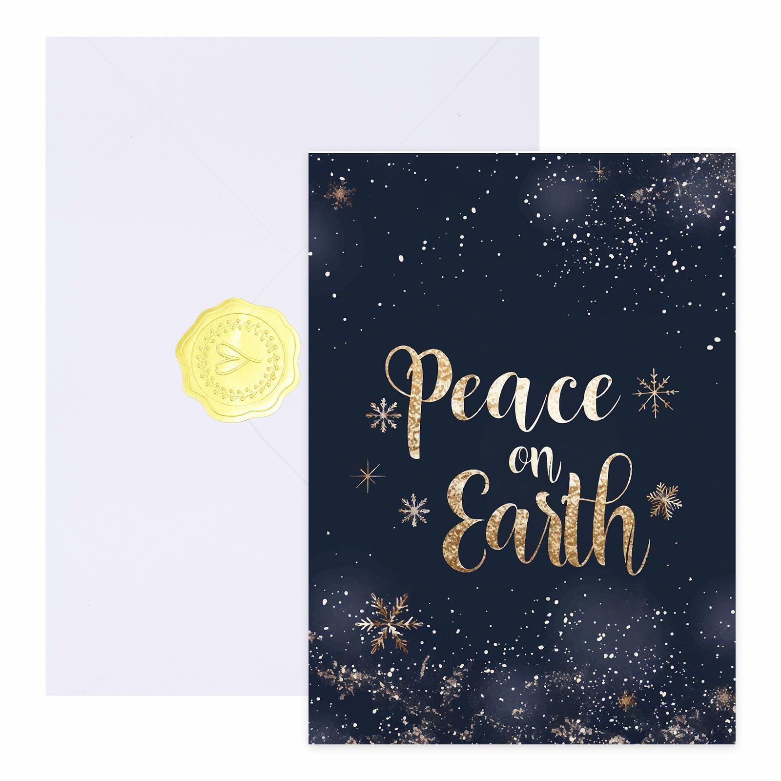 Christmas Cards 6x8in Watercolor Art with Envelopes & Stickers 1 PCS