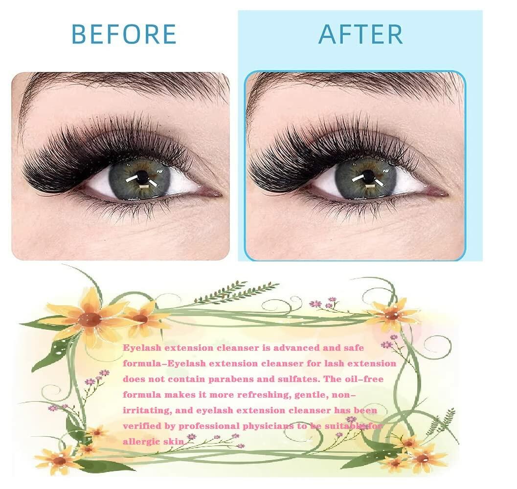 Arison Lash Extension Shampoo 150ml with Brush Gentle Eyelid Cleanser