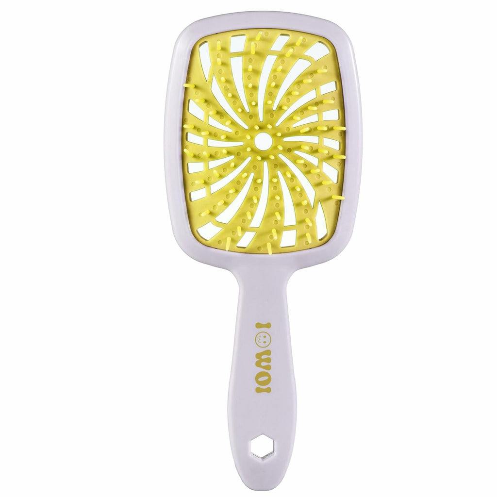Detangler Brush Anti-Breakage Vented Bristle Mini Travel Lemon Hair Care