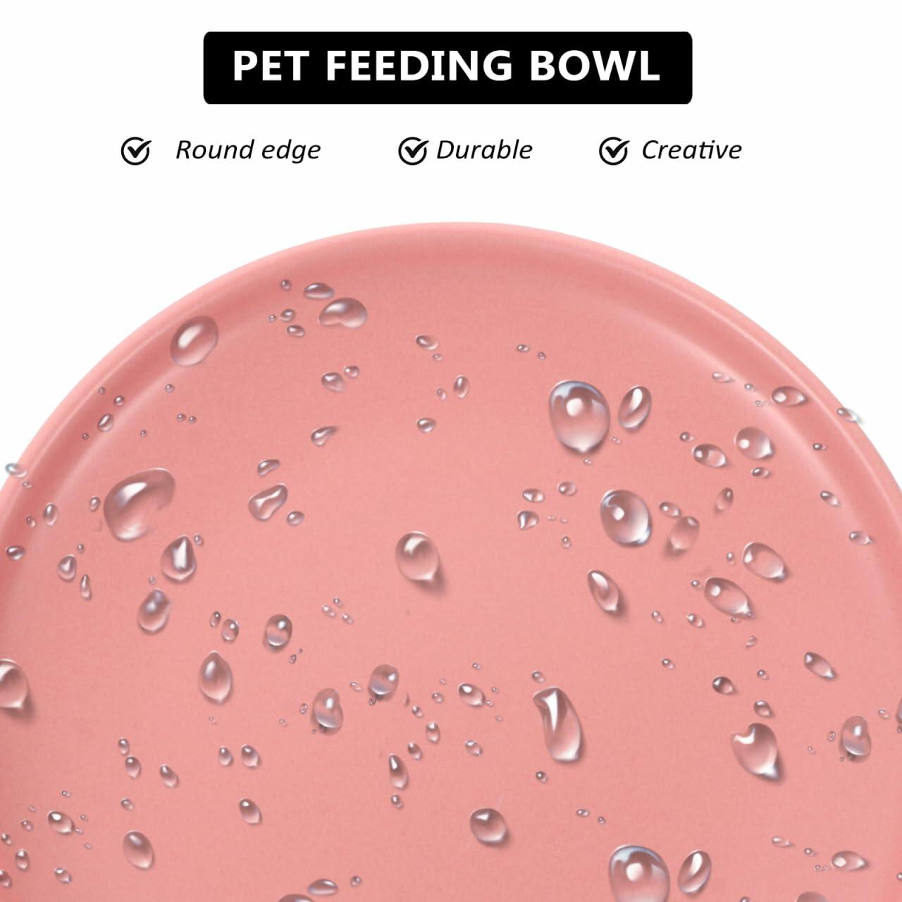 Balacoo Ceramic Cat Food Bowl Shallow Whisker Friendly Indoor Dish