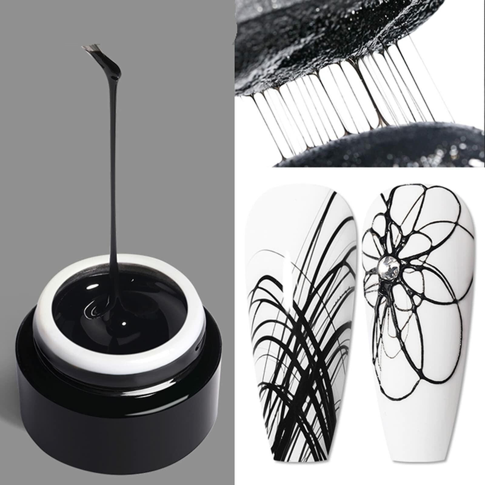 Vonrui Black Spider Gel Nail Art Paint UV LED Manicure Nail Gel