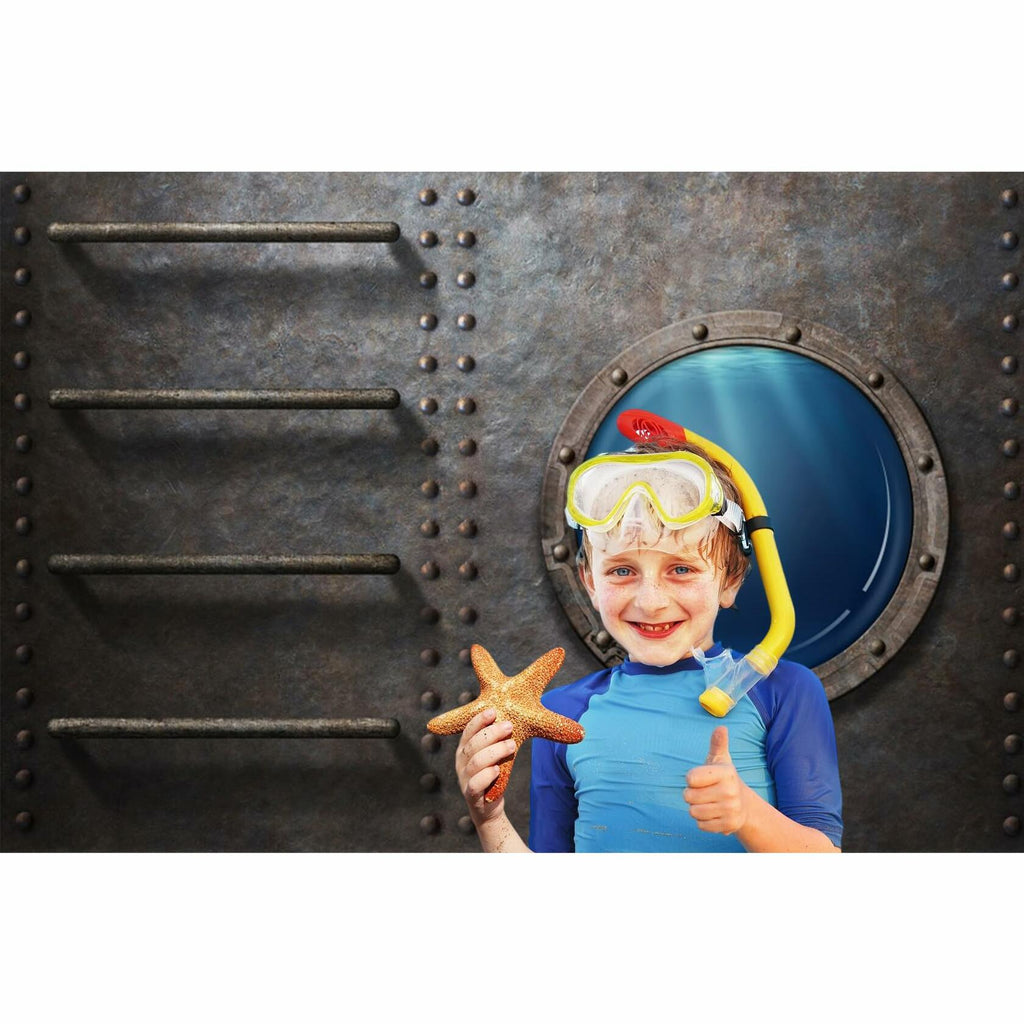 Baocicco Underwater World Photography Backdrop 5x4ft Cartoon Submarine