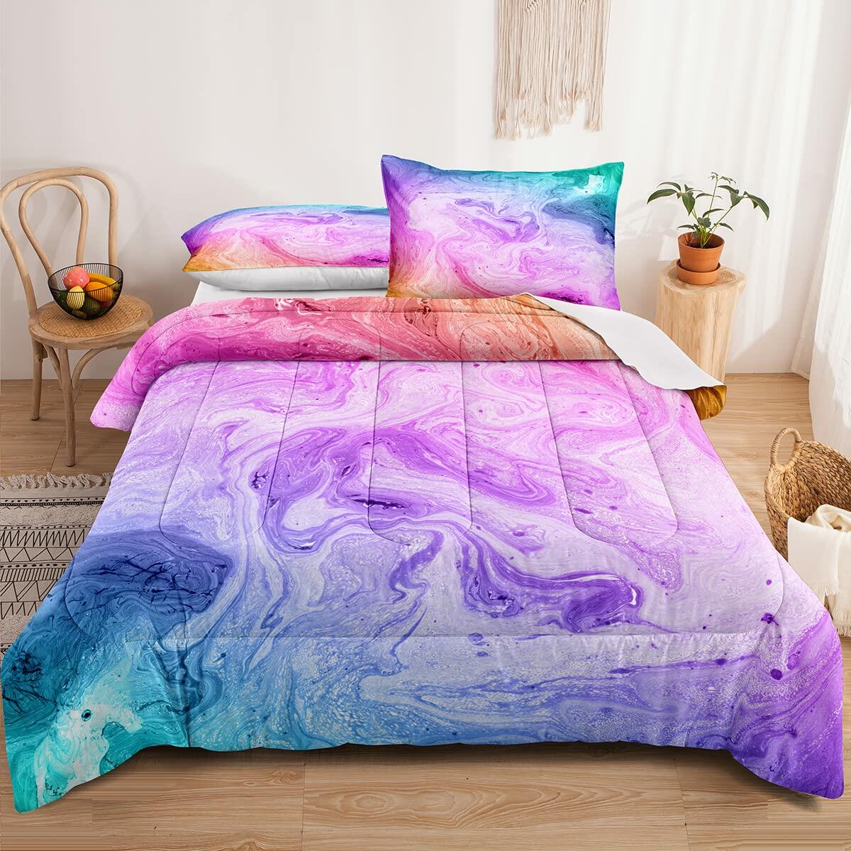 lris Bedding Ocean Beach Comforter Set Queen Teal 1 Comforter 2 Pillowcases