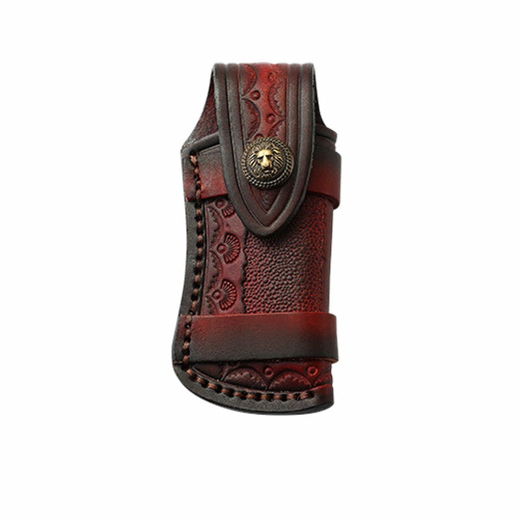 Straight Leather Folding Knife Sheath Universal Edge Guard Outdoor Camping S