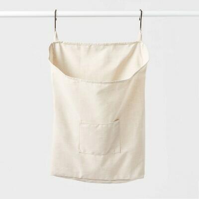 Brightroom Canvas Over Door Laundry Hamper Hanging Clothes Sorter Beige 45 SizeL