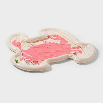 Sun Squad Crab Splash Pad Pink Outdoor Water Play PVC Kids 2+