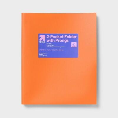 2 Pocket Plastic Folder with Prongs Purple Set of 6 Heavy Duty Letter Size