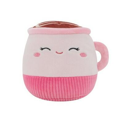 Squishmallows Emery Latte Squeaky Plush Dog Toy 3.5" Multicolor