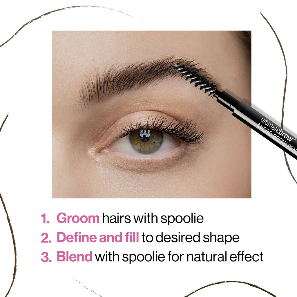 wet n wild Ultimate Brow Micro Eyebrow Pencil Soft Brown 1.5mm Tip 1 Count