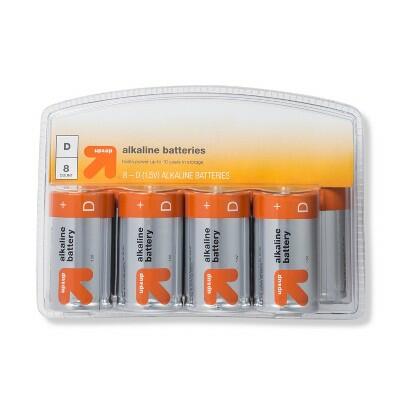 BestBy07/25 up&up D Batteries 1.5V Alkaline Single-Use 8ct Pack