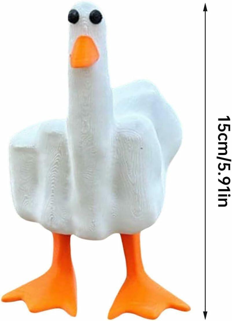 Hoxxu Funny Duck Figurine Resin Desk Garden Ornament Decorative Gift
