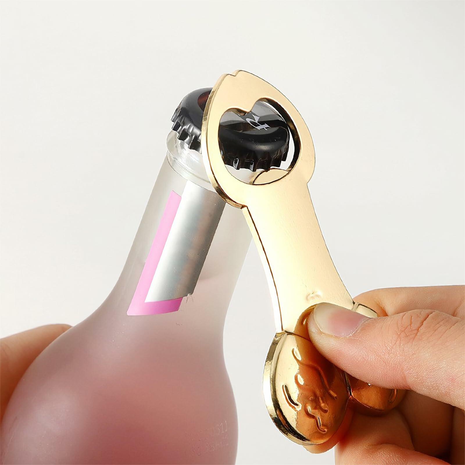 Tough Guy Heavy Duty Zinc Alloy Bottle Opener 3 Pack Gold