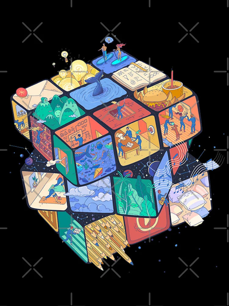 Designer Rubik's Cube Graffiti Art