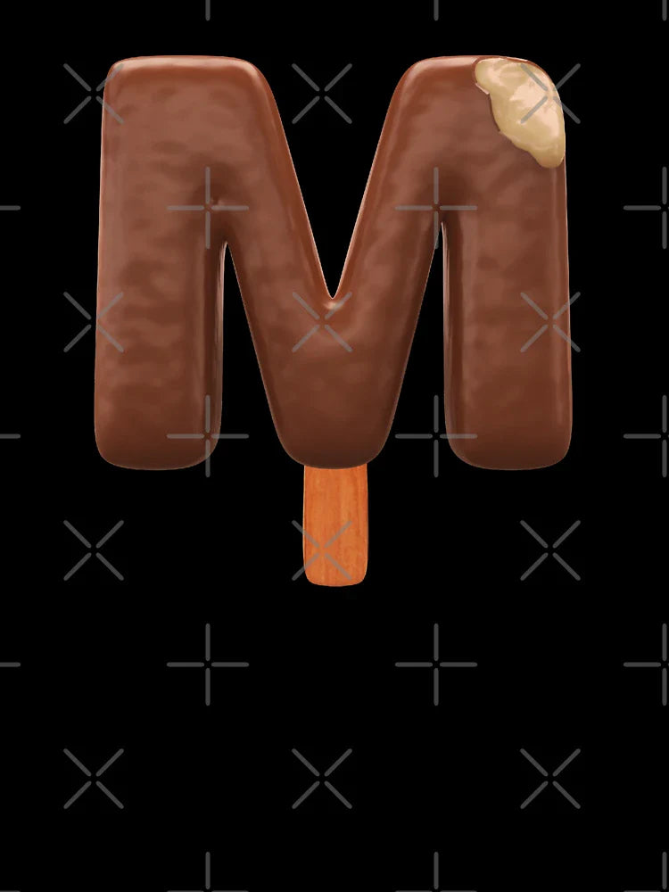 M Ice Cream M Letter 3d Alphabet Chocolate