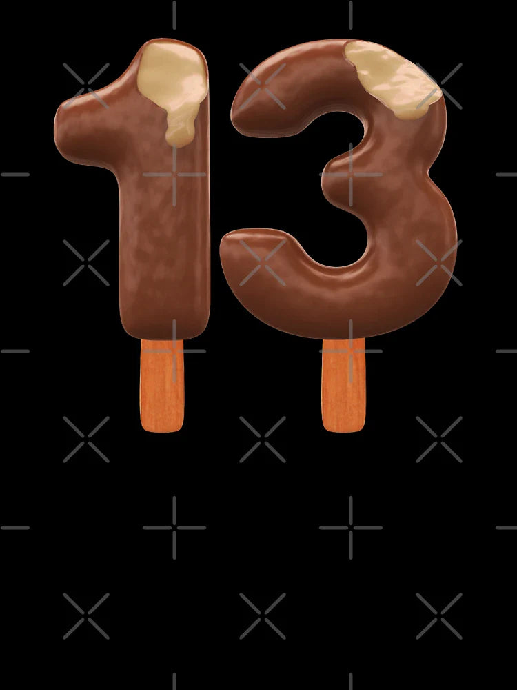 13 Ice Cream Thirteen Number 3d Chocolate