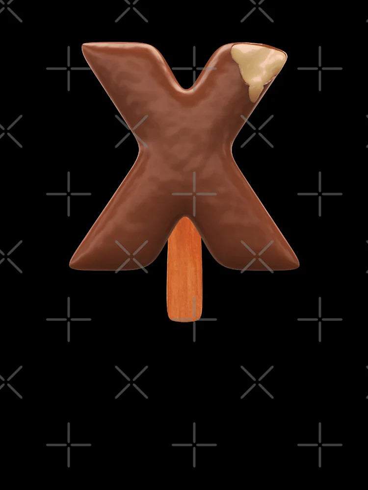 X Ice Cream X Letter 3d Alphabet Chocolate