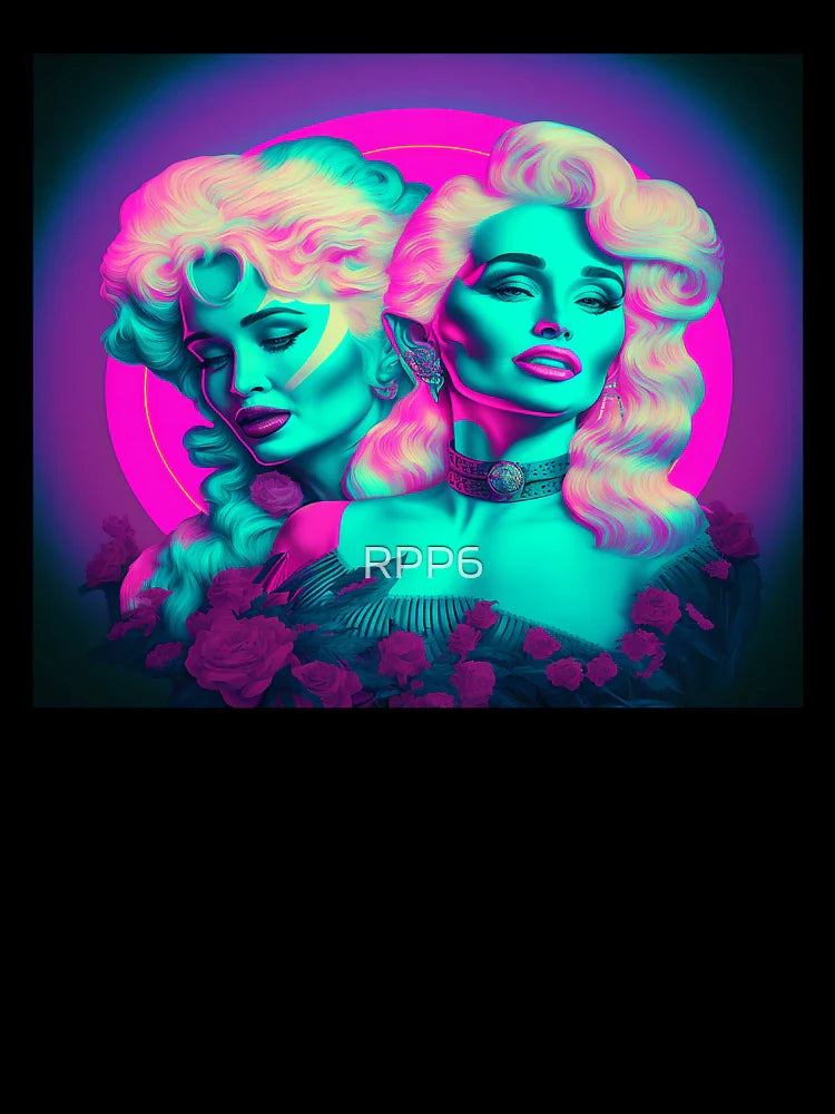 Miley Cyrus And Dolly Parton Vapor Wave